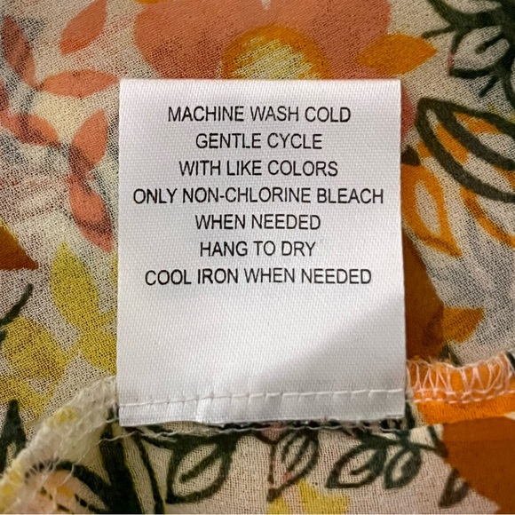 ModCloth S Buttercup Retro Floral Print Chiffon Pleated Shift Dress EUC 60s Mod - Picture 12 of 12